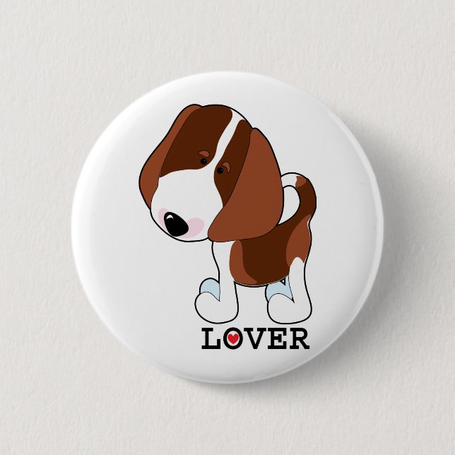 Beagle-Liebhaber Button (Vorderseite)