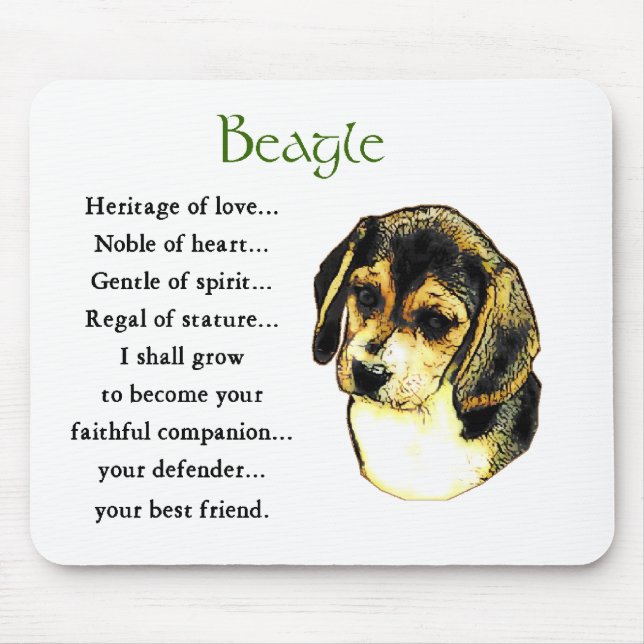 Beagle Liebhaber Geschenke Mousepad (Vorne)