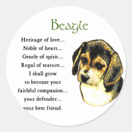 Beagle Liebhaber Geschenke Runder Aufkleber