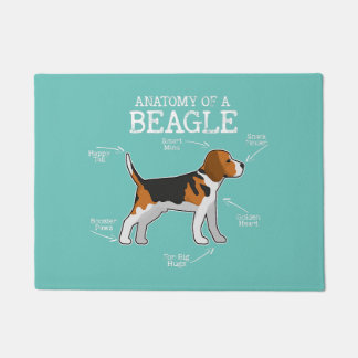 Beagle liebt Hundemutter Anatomie eines Beagle Fußmatte