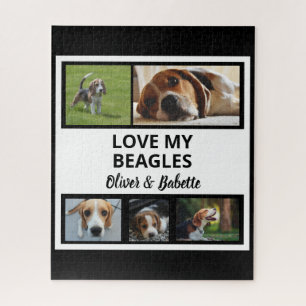 Beagle liebt individuelle Welpen- und Hundefotocol Puzzle