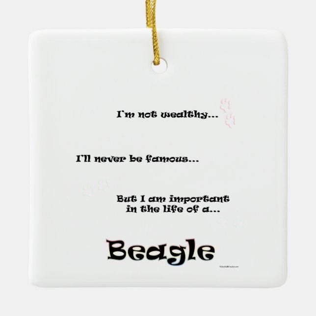 Beagle Life Keramikornament (Vorderseite)