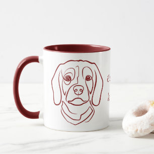 Beagle Line Art, Eleganz mit Haltung Tasse