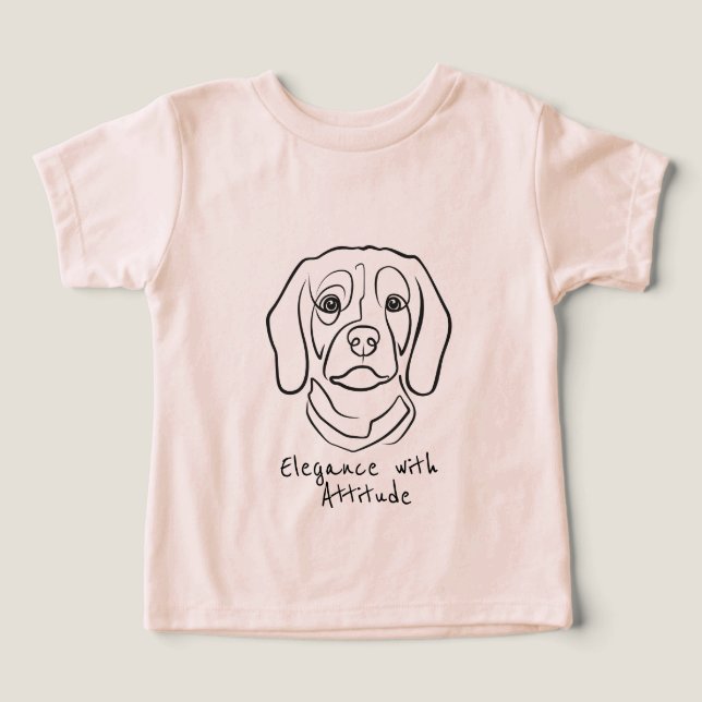 Beagle-Linienkunst, Eleganz mit Haltung (Design Vorderseite)