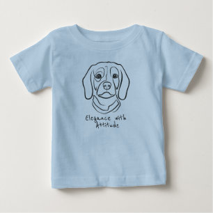 Beagle-Linienkunst, Eleganz mit Haltung Baby T-shirt