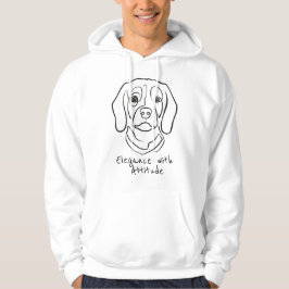 Beagle-Linienkunst, Eleganz mit Haltung Hoodie