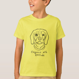 Beagle-Linienkunst, Eleganz mit Haltung T-Shirt