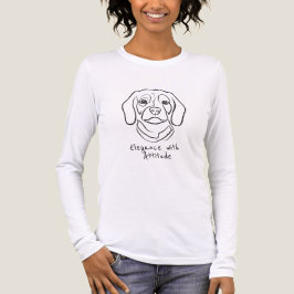 Beagle-Linienkunst, Eleganz mit Haltung Tri-Blend Shirt