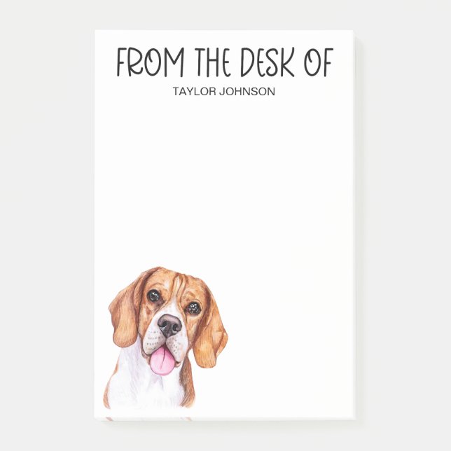 Beagle Lover Post-it Klebezettel (Vorderseite)