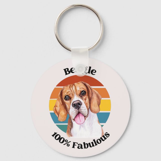 Beagle lustige Zitat Schlüsselanhänger (Vorderseite)