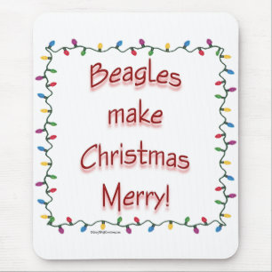 Beagle machen Weihnachten froh Mousepad