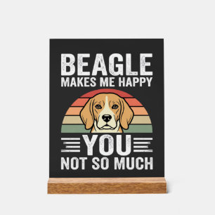 Beagle Macht Mich Glücklich Hunde Liebhaber Acrylschild
