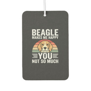 Beagle Macht Mich Glücklich Hunde Liebhaber Autolufterfrischer