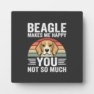 Beagle Macht Mich Glücklich Hunde Liebhaber Fotoplatte