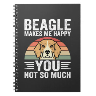 Beagle Macht Mich Glücklich Hunde Liebhaber Notizblock