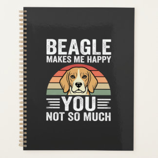 Beagle Macht Mich Glücklich Hunde Liebhaber Planer