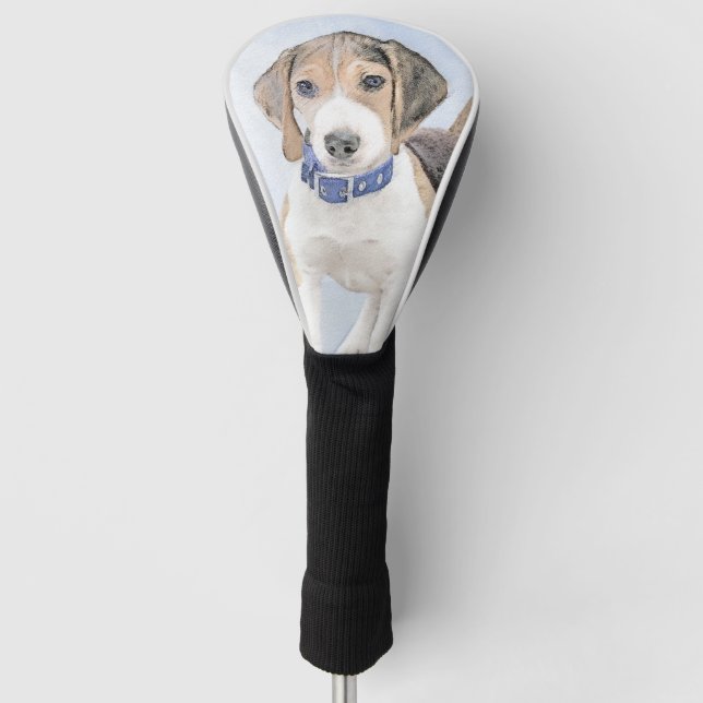 Beagle-Malerei - Niedliche Hundekunst Golf Headcover (Vorderseite)