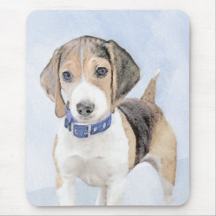 Beagle-Malerei - Niedliche Hundekunst Mousepad