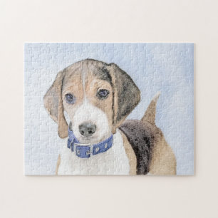 Beagle-Malerei - Niedliche Hundekunst Puzzle