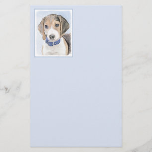 Beagle Malerei - Niedliche Original Hunde Kunst Briefpapier