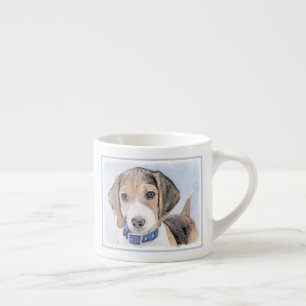Beagle Malerei - Niedliche Original Hunde Kunst Espressotasse