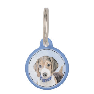 Beagle Malerei - Niedliche Original Hunde Kunst Haustiermarke