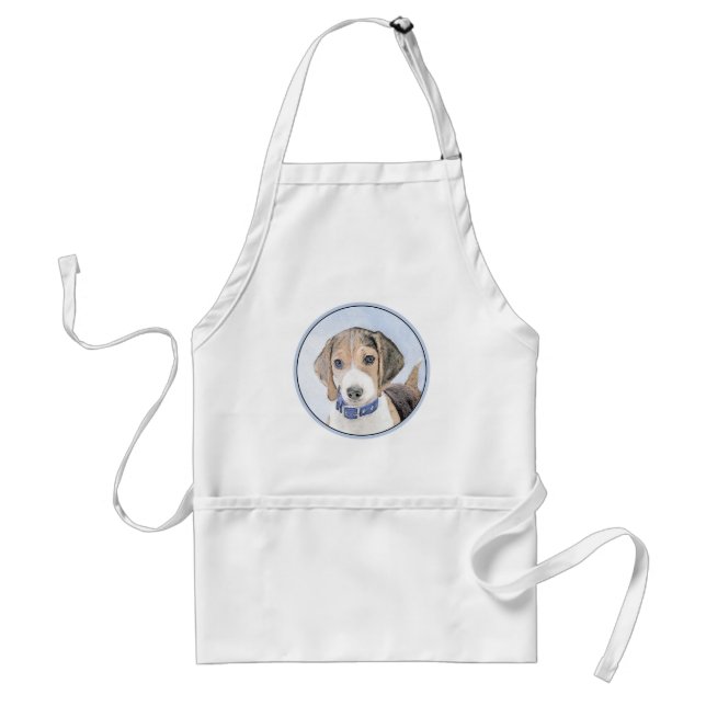Beagle Malerei - Niedliche Original Hunde Kunst Schürze (Vorne)