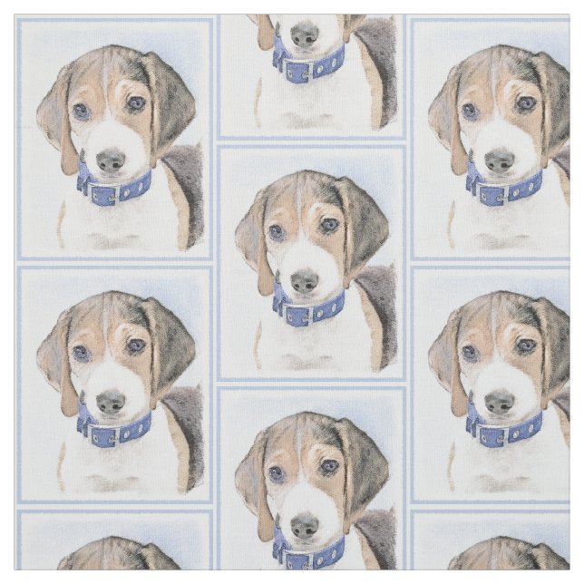 Beagle Malerei - Niedliche Original Hunde Kunst Stoff (Muster)