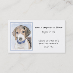 Beagle Malerei - Niedliche Original Hunde Kunst Visitenkarte