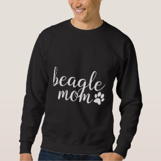 Beagle Mama Dog Paw Print Design Sweatshirt