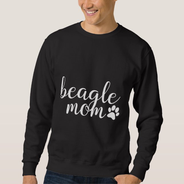 Beagle Mama Dog Paw Print Design Sweatshirt (Vorderseite)