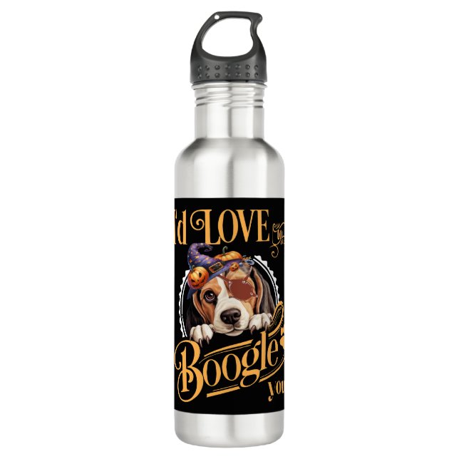 Beagle Mama Halloween Hund Lover Edelstahlflasche (Vorderseite)