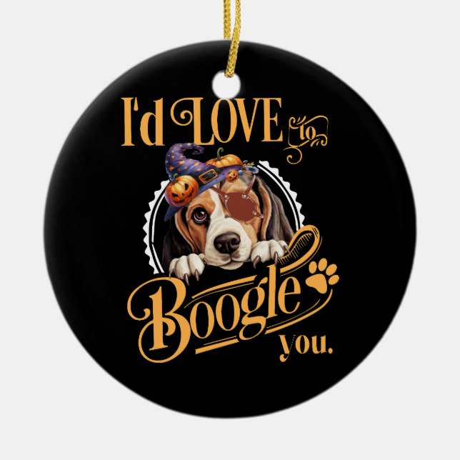Beagle Mama Halloween Hund Lover Keramik Ornament (Vorne)