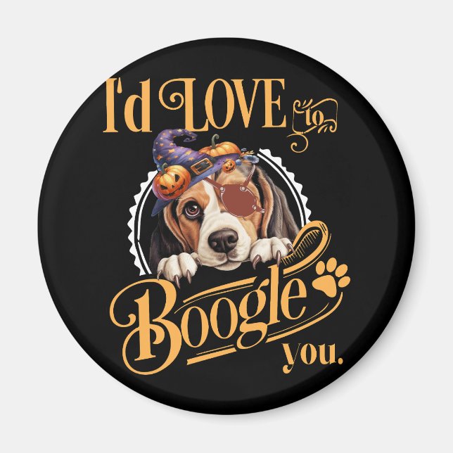 Beagle Mama Halloween Hund Lover Magnet (Vorne)