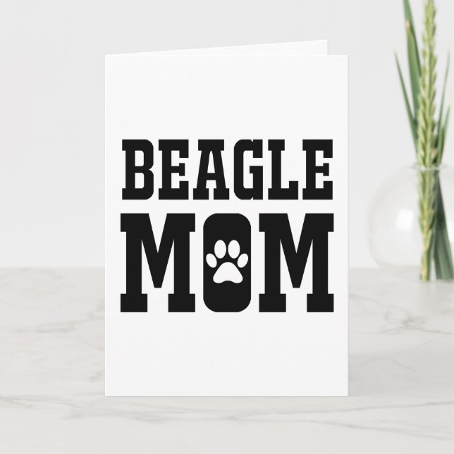 Beagle Mama Karte (Vorderseite)