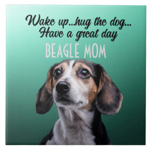 Beagle Mama Keramik Tile Fliese