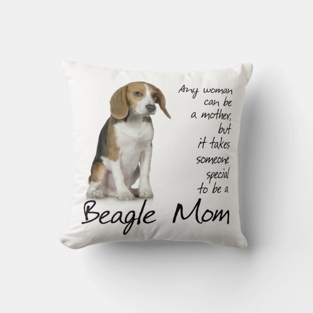 Beagle-Mama-Kissen Kissen (Vorderseite)