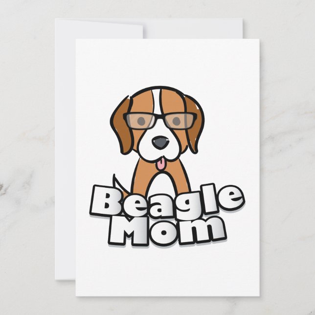 Beagle Mama Liebe Hunde Muttertagsgeschenk Karte (Vorderseite)