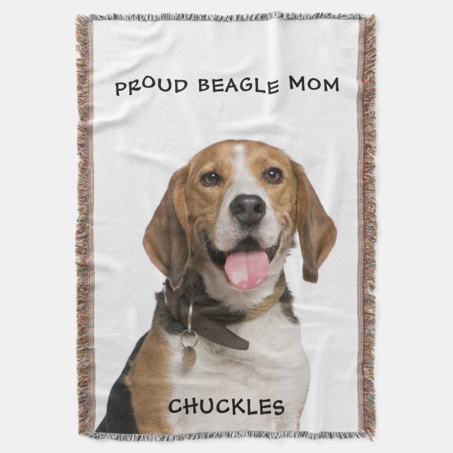 Beagle Mama Pet Foto Custom Decke (Vorderseite Vertikal)