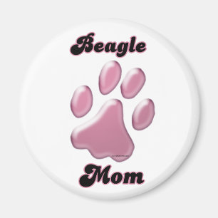 Beagle Mama Rosa Pawprint - Magnet