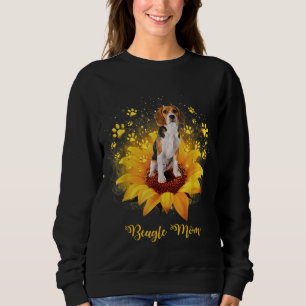 Beagle Mama Sonnenblume mit Muttertag der Hunde Sweatshirt