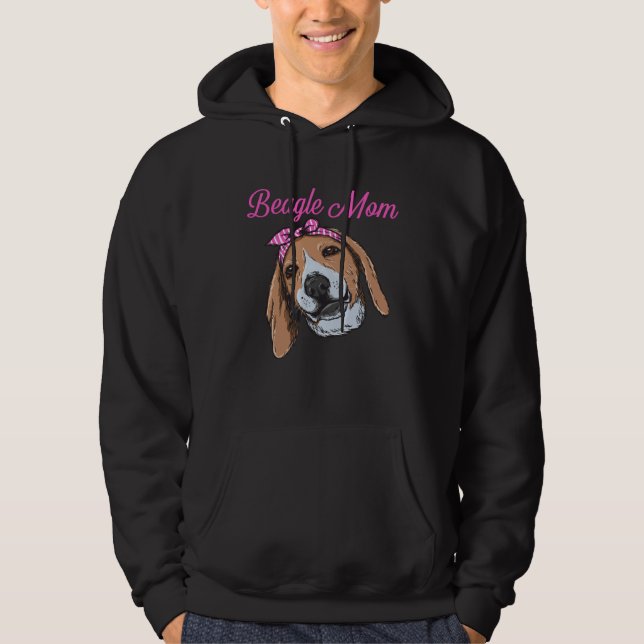 Beagle-Mama  Süße Hudemama Girlie Damen Hoodie (Vorderseite)