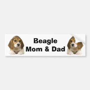 Beagle-Mama-u. Vater-Autoaufkleber Autoaufkleber
