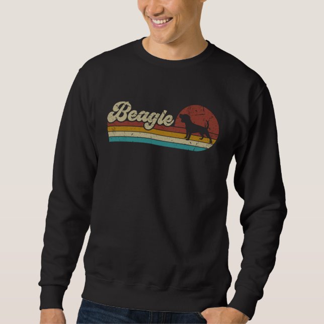 Beagle   Men Women Beagle Retro Vintage Dog Sweatshirt (Vorderseite)