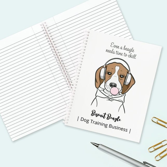 Beagle mit Bubblegum Niedlich Funny Funny Dog Notizbuch (Von Creator hochgeladen)