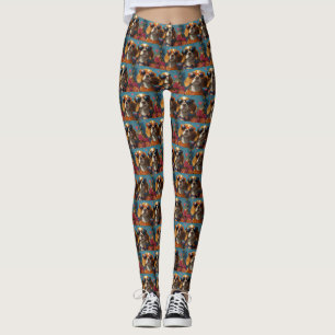 Beagle mit Herz Rosen Valentinstag Leggings