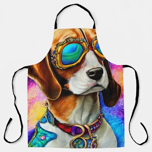 Beagle mit Sonnenbrille Schürze (Vorderseite)