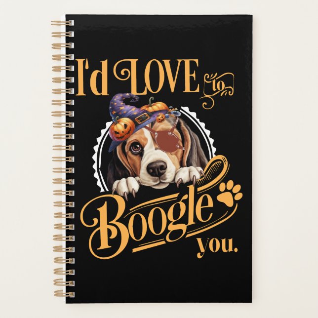 Beagle Mom Halloween Dog Lover Planer (Vorderseite)