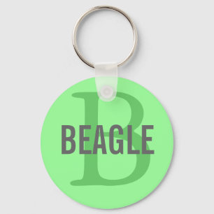 Beagle-Monogramm Schlüsselanhänger