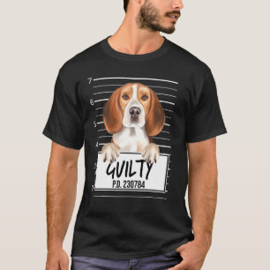 Beagle Mugshot Guilty Dog T-Shirt